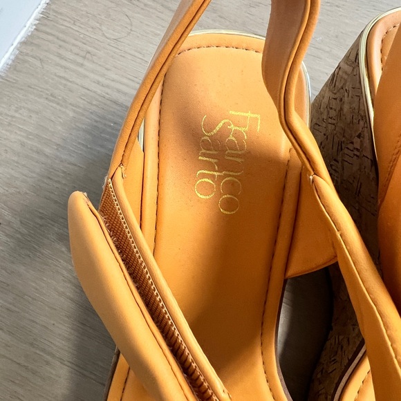 Orange Platform Sandals Franco Sarto.